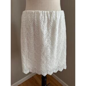 J.Crew Lace Mini Skirt NWT – White Romantic Coquette Size 6